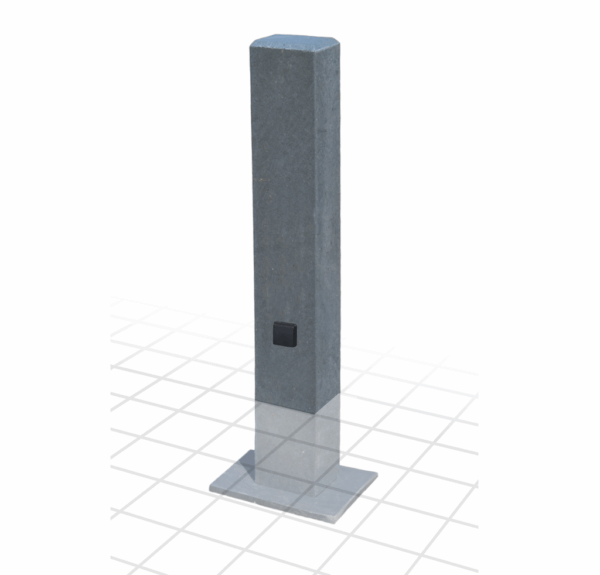 Kunststof montagepaal met wandcontactdoos 230V - Afbeelding 4